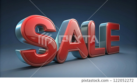Sale text banner, 3d background 122052272