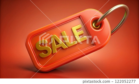 Sale text banner, 3d background 122052277