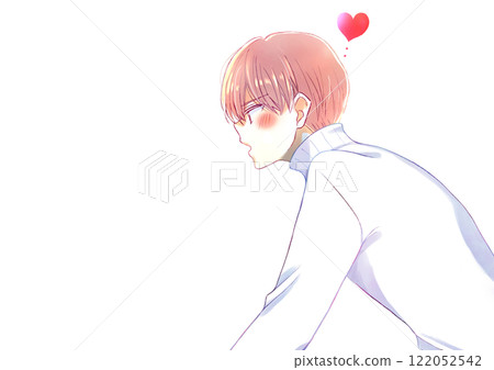 A man in love with a serious expression, winter A man in love with a serious expression, winter 122052542