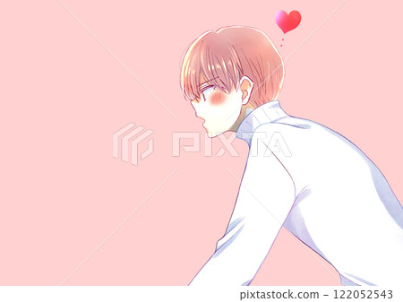 A man in love with a serious expression, winter A man in love with a serious expression, winter 122052543