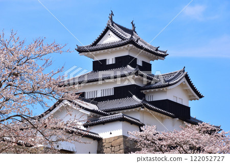 櫻花景，白川小峰城，三樓砲塔 122052727