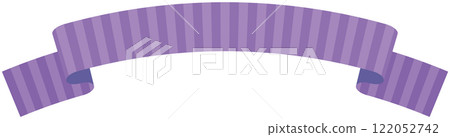 Simple illustration of a curved striped ribbon (purple) Simple illustration of a curved striped ribbon (purple) 122052742