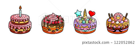 Cute Kawaii Cakes   122052862