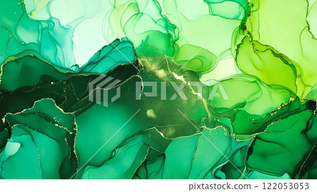 Luxurious watercolor-style background illustration Alcohol ink art Flyer, web, video background material 16:9 size 122053053