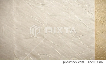 Japanese paper background material Beige Old paper Retro New Year Japanese style Pattern AI generated material 122053307
