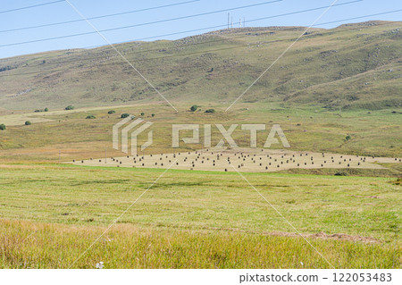 Rural landscape with canyon and river 122053483