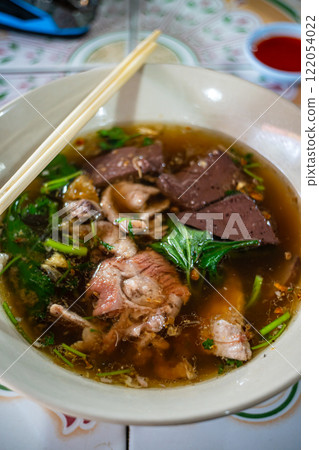 Pork's Entrails and Blood Jelly Soup (Tom Lued Moo) Pork's Entrails and Blood Jelly Soup (Tom Lued Moo) 122054022