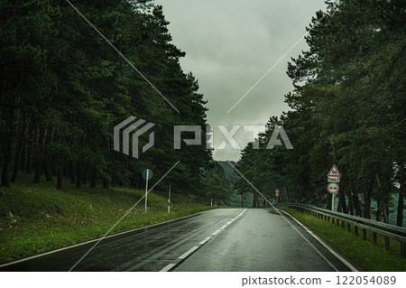 Road in the Caucasus mountains of Georgia 122054089