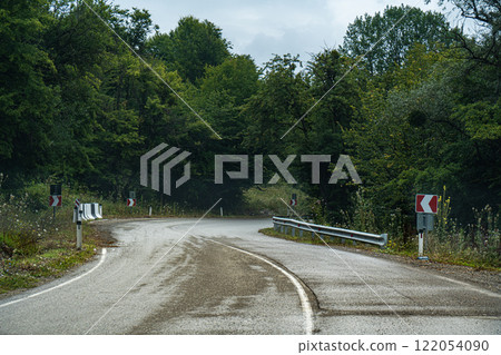 Road in the Caucasus mountains of Georgia 122054090