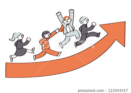 Illustrations showing people's skill development and growth Illustrations showing people's skill development and growth 122054357