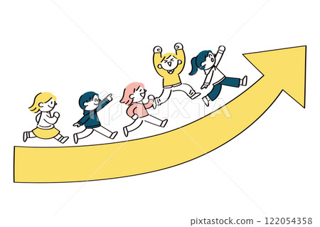 展現兒童技能提升與成長的插圖 122054358