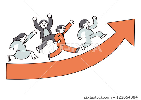 Illustrations showing people's skill development and growth 122054384