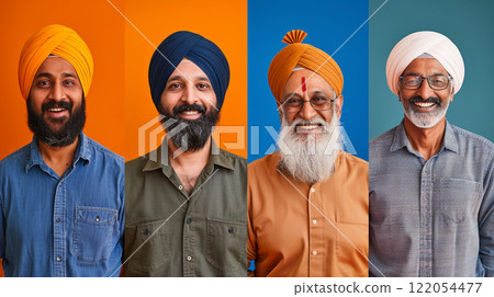 Iindian sikhs people portrait 122054477