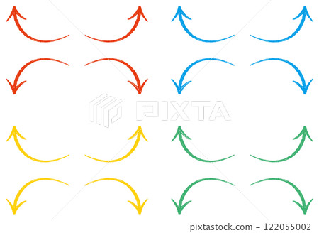手繪上、下、左、右箭頭插圖集 122055002