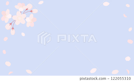 Cherry blossom banner background material horizontal 16:9 Cherry blossom banner background material horizontal 16:9 122055310