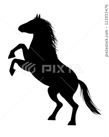 Prancing horse silhouette_vector illustration Prancing horse silhouette_vector illustration 122055476