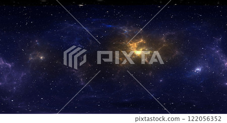 360 degree stellar system and gas nebula. Panorama, environment 360 HDRI map. Equirectangular projection, spherical panorama. Virtual reality background. 360 degree stellar system and gas nebula. Panorama, environment 360 HDRI map. Equirectangular projection, spherical panorama. Virtual reality background. 122056352