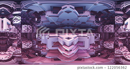 360 degree labyrinth, abstract maze background, equirectangular projection, environment map 360 degree labyrinth, abstract maze background, equirectangular projection, environment map 122056362