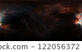 360 degree giant nebula after a supernova explosion, equirectangular projection, environment map. HDRI spherical panorama. 122056372