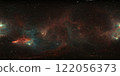 360 degree giant nebula after a supernova explosion, equirectangular projection, environment map. HDRI spherical panorama. 122056373