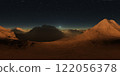360 degree panorama of Mars sunset, environment HDRI map. Equirectangular projection, spherical panorama. Martian landscape, 3d rendering 122056378