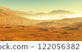 Cold desert on Mars. Martian Landscape 122056382