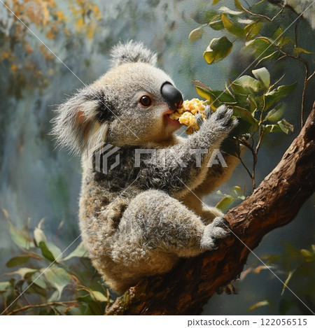 Koala eating food 122056515