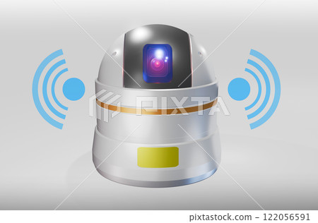 Crime prevention image (security camera/smartphone link) 3DCG 122056591