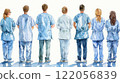 Doctors NHS strike watercolor style. High quality illustration 122056839