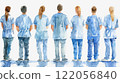 Doctors NHS strike watercolor style. High quality illustration 122056840