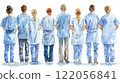 Doctors NHS strike watercolor style. High quality illustration 122056841