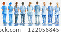 Doctors NHS strike watercolor style. High quality illustration 122056845