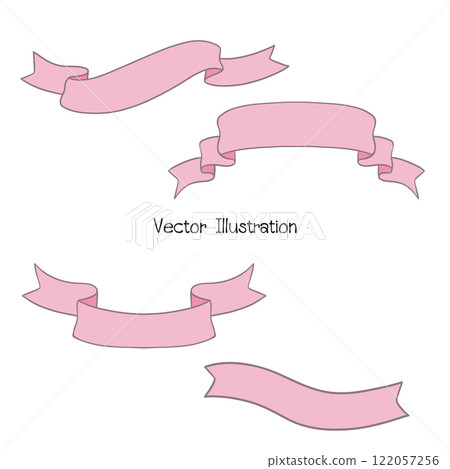 Whimsical Hand-Drawn Bows, Valentine's Day Vector Illustration 122057256