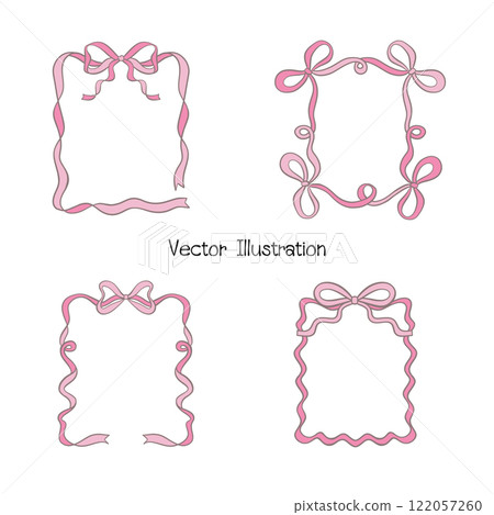 Whimsical Hand-Drawn Bows, Valentine's Day Vector Illustration Whimsical Hand-Drawn Bows, Valentine's Day Vector Illustration 122057260