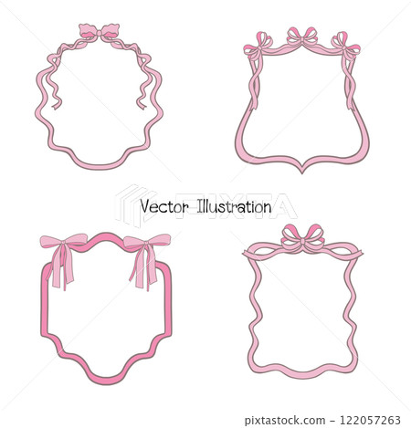 Whimsical Hand-Drawn Bows, Valentine's Day Vector Illustration Whimsical Hand-Drawn Bows, Valentine's Day Vector Illustration 122057263