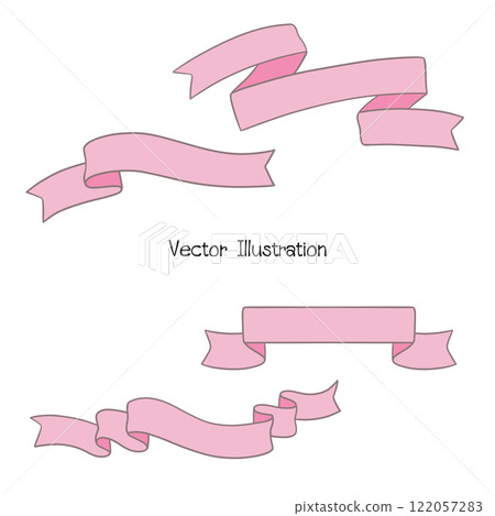 Whimsical Hand-Drawn Bows, Valentine's Day Vector Illustration 122057283