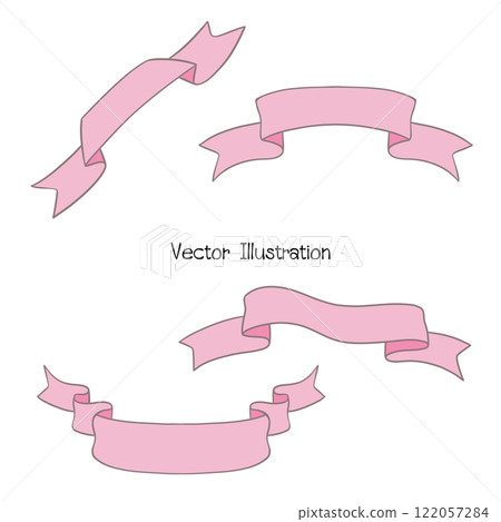 Whimsical Hand-Drawn Bows, Valentine's Day Vector Illustration 122057284