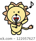 Singing lion illustration 122057627