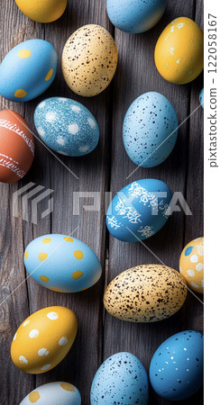 Colorful Easter eggs AI image 122058167