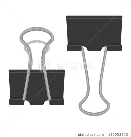 Double clip illustration set Double clip illustration set 122058830