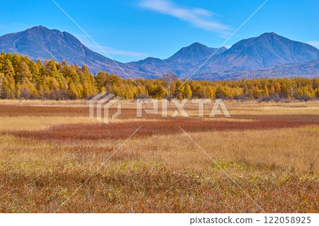 秋天的奧日光:小田代原和日光山(太郎山、駒名湖山、大名湖山等)的紅葉 秋天的奧日光:小田代原和日光山(太郎山、駒名湖山、大名湖山等)的紅葉 122058925