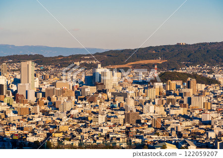 [Shizuoka Prefecture] View of Shizuoka cityscape from Maruyama Flower Garden 122059207