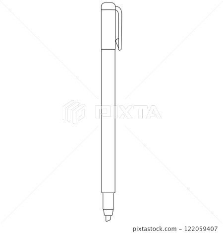 螢光筆、畫線、去掉筆蓋的筆插圖 螢光筆、畫線、去掉筆蓋的筆插圖 122059407