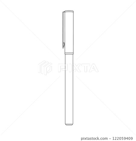 帽型原子筆的插圖和線圖 122059409