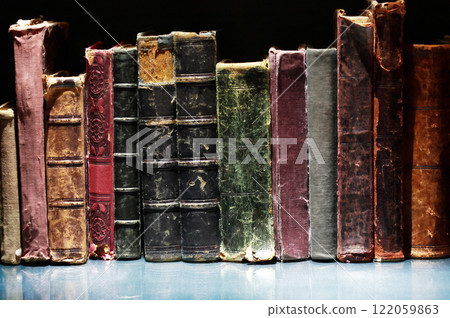 Old Books On Dark Old Books On Dark 122059863