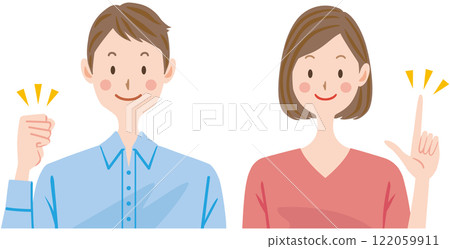 Young couple, couple, family illustration Young couple, couple, family illustration 122059911