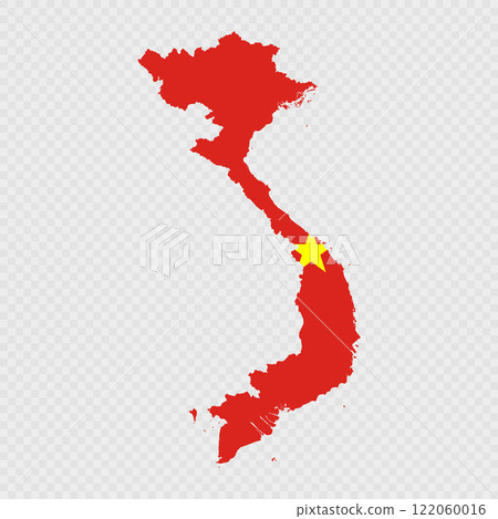 Vietnam map silhouette with flag. Vietnam map silhouette with flag. 122060016