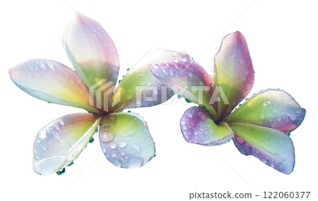 isolate of white frangipani flower isolate of white frangipani flower 122060377