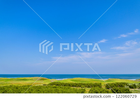 View of the Pacific Ocean from Erimo Hyakuninhama Observatory in Hokkaido View of the Pacific Ocean from Erimo Hyakuninhama Observatory in Hokkaido 122060729