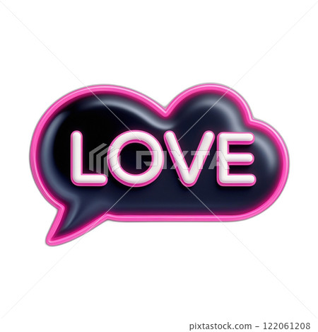 帶有文字的霓虹色語音氣泡 帶有文字的霓虹色語音氣泡 122061208